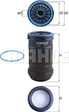 MAHLE KC 648 D - Fuel filter car-mod.net
