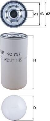 MAHLE KC 757 - Fuel filter car-mod.net