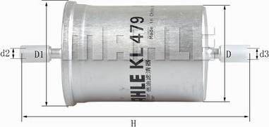 MAHLE KL 479 - Fuel filter car-mod.net