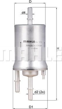 MAHLE KL 572 - Fuel filter car-mod.net