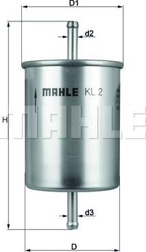 MAHLE KL 2 - Fuel filter car-mod.net
