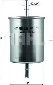 MAHLE KL 79 - Fuel filter car-mod.net