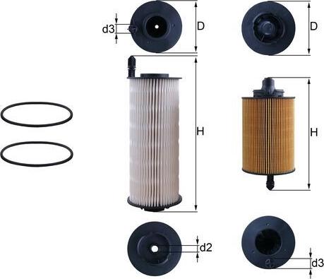 MAHLE KX 646KIT - Fuel filter car-mod.net