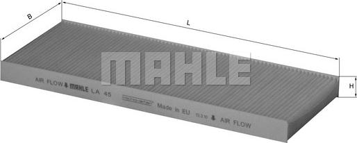 MAHLE LA 45 - Filter, interior air car-mod.net
