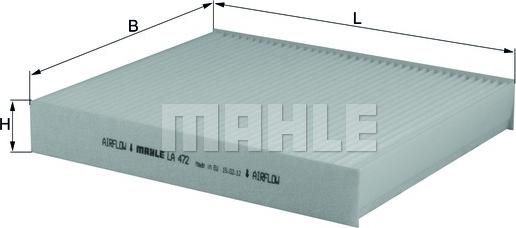 MAHLE LA 472 - Filter, interior air car-mod.net
