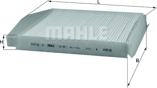 MAHLE LA 54/1 - Filter, interior air car-mod.net
