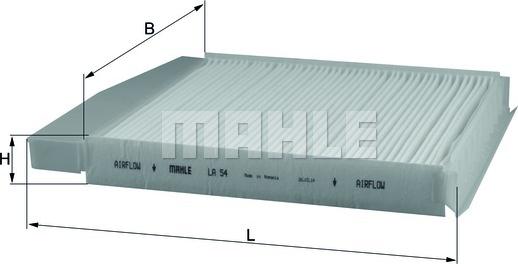 MAHLE LA 54 - Filter, interior air car-mod.net