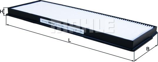 MAHLE LA 502 - Filter, interior air car-mod.net