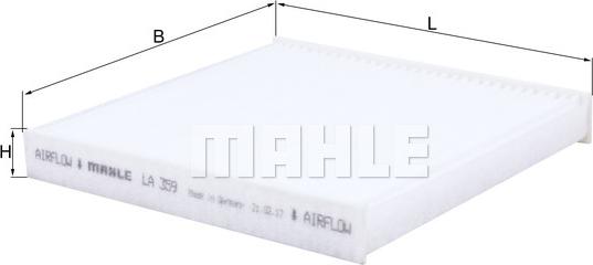 MAHLE LA 359 - Filter, interior air car-mod.net