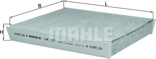 MAHLE LAK 457 - Filter, interior air car-mod.net