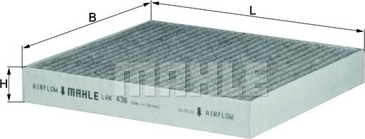MAHLE LAK 436 - Filter, interior air car-mod.net