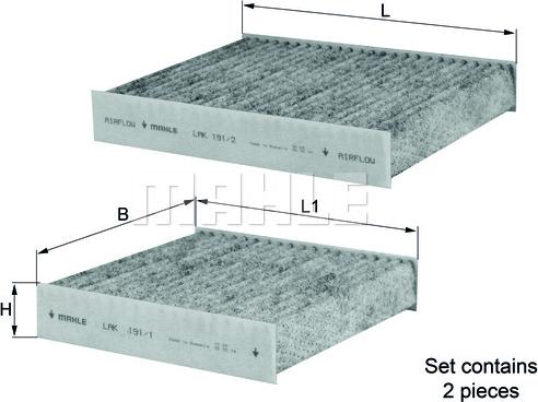 MAHLE LAK 191/S - Filter, interior air car-mod.net
