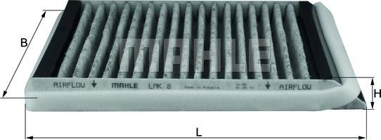 MAHLE LAK 8 - Filter, interior air car-mod.net