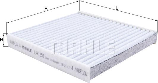 MAHLE LAK 359 - Filter, interior air car-mod.net