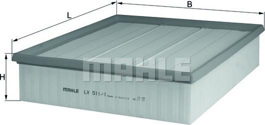 MAHLE LX 511/1 - Engine Air Filter car-mod.net
