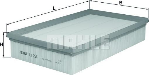 MAHLE LX 296 - Engine Air Filter car-mod.net