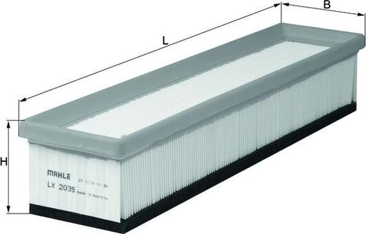 MAHLE LX 2039 - Engine Air Filter car-mod.net