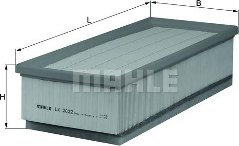 MAHLE LX 2022 - Engine Air Filter car-mod.net