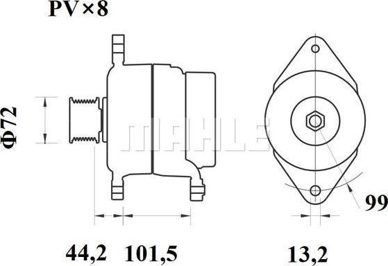 MAHLE MG 1019 - Alternator car-mod.net