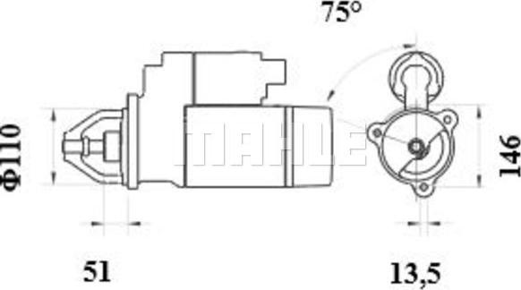 MAHLE MS 462 - Starter car-mod.net