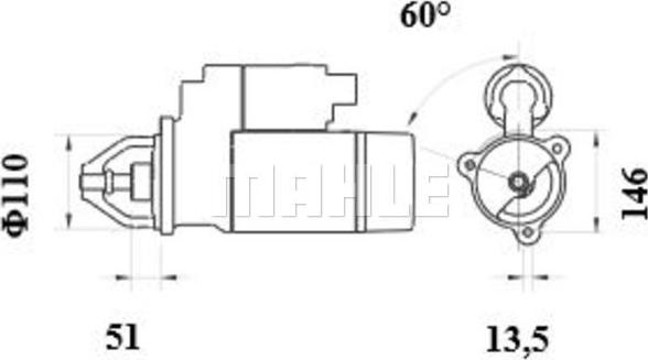 MAHLE MS 104 - Starter car-mod.net