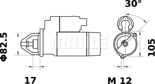 MAHLE MS 82 - Starter car-mod.net