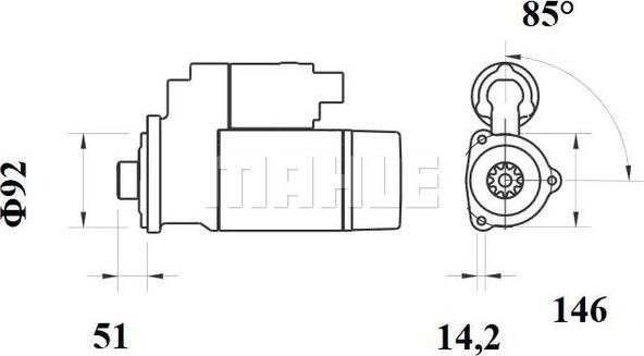 MAHLE MS 754 - Starter car-mod.net