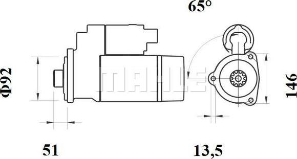 MAHLE MS 758 - Starter car-mod.net
