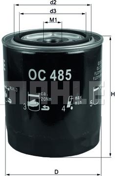 MAHLE OC 485 - Oil Filter car-mod.net