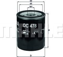 MAHLE OC 478 - Oil Filter car-mod.net