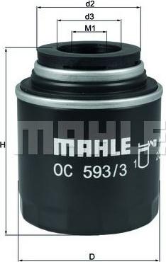 MAHLE OC 593/3 - Oil Filter car-mod.net