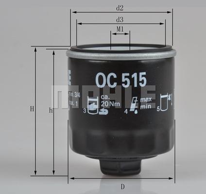 MAHLE OC 515 - Oil Filter car-mod.net