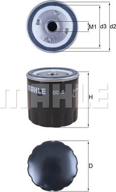 MAHLE OC 5 - Oil Filter car-mod.net