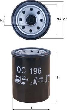 MAHLE OC 196 - Oil Filter car-mod.net