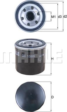 MAHLE OC 1566 - Oil Filter car-mod.net