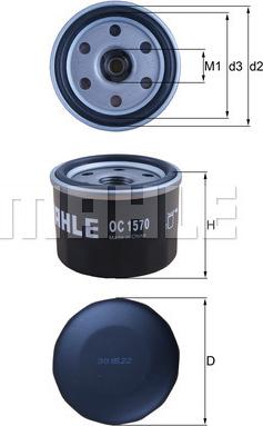 MAHLE OC 1570 - Oil Filter car-mod.net