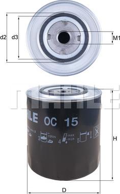 MAHLE OC 15 - Oil Filter car-mod.net