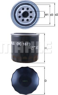 MAHLE OC 1673 - Oil Filter car-mod.net