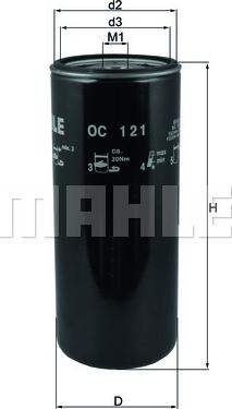 MAHLE OC 121 - Oil Filter car-mod.net