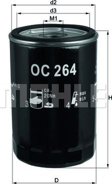 MAHLE OC 264 - Oil Filter car-mod.net