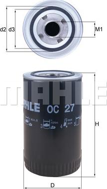 MAHLE OC 27 - Oil Filter car-mod.net
