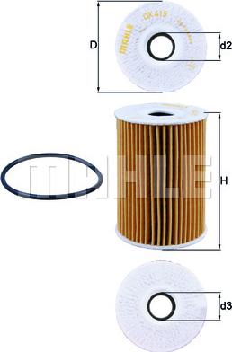 MAHLE OX 415D - Oil Filter car-mod.net