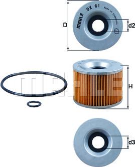 MAHLE OX 61D - Oil Filter car-mod.net