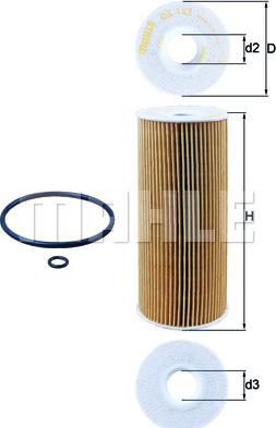 MAHLE OX 143D - Oil Filter car-mod.net
