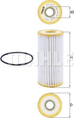 MAHLE OX 1217D - Oil Filter car-mod.net