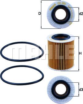 MAHLE OX 386D - Oil Filter car-mod.net