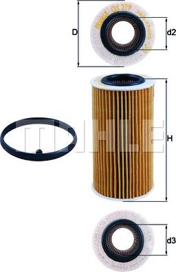 MAHLE OX 379D - Oil Filter car-mod.net