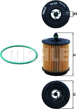 MAHLE OX 258D - Oil Filter car-mod.net