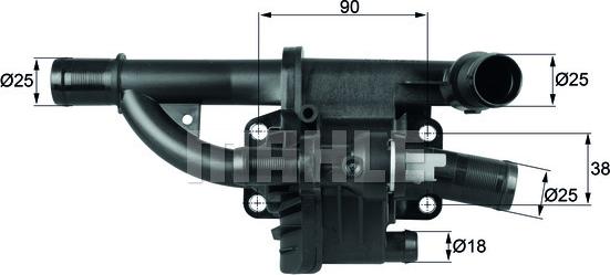 MAHLE TH 40 83 - Coolant thermostat / housing car-mod.net