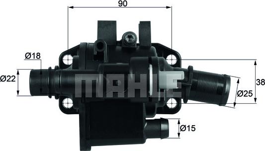 MAHLE TH 42 83 - Coolant thermostat / housing car-mod.net